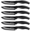 4.5" Steak Knives Set of 6, Premium German Steel Steak Knives with Non-stick Coating, Ultra Sharp Serrated Steak Knife, Ergonomic Handle Design, Suita