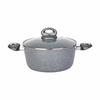 Soup Pot with Granite Coating 5 QT Nonstick Stock Pot With Glass Lid