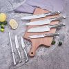 Kitchen Knife Set, 15 Piece Knife Sets with Block Chef Knife Stainless Steel Hollow Handle Cutlery with Manual Sharpener