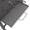 Outdoor Party Backyard Dinner Mobile Stainless Steel Square Oven Charcoal Oven