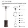 Patio Heater, 50,000 BTU Outdoor Patio Heater with Anti-tilt and Flame-out Protection System, Stainless Steel Burner, Easy Assembly, 18-Foot Diameter