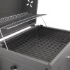 Outdoor Party Backyard Dinner Mobile Stainless Steel Square Oven Charcoal Oven