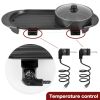 Portable 2 in 1 Non-Stick Electric Grill Pan Hot Pot Korean BBQ for Indoor Outdoor Use