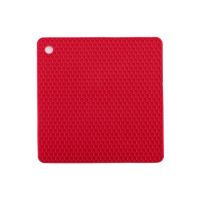 Non-Slip Honeycomb Kitchen Table Pad Multi-Purpose Hot Pads, Spoon Rest Heat Insulation Pad (Color: Red)